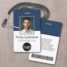 Employé Personnalisé - Photo, Code Barre, Logo, No