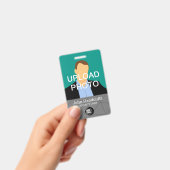 Badge Employé Personnalisé - Photo, Code Barre, Logo, No (Handheld)