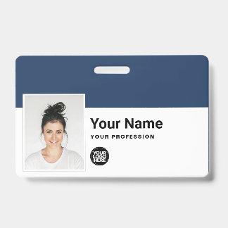 Badge Employé Personnalisé - Photo, Code Barre, Logo, No
