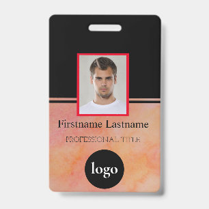 Badge Employé Personnalisé - Photo, Code Barre, Logo, No