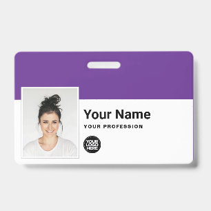 Badge Employé personnalisé - Photo, code-barres, logo,