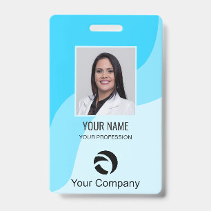 Badge Employé personnalisé - Photo, Code-barres, Logo, B