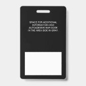 Badge Employé personnalisé - Photo, code-barres, logo, b (Arrière)