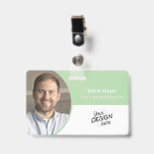 Badge Employé personnalisé, Photo, Nom, Fonction, Logo, (Avant avec clip)