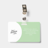 Badge Employé personnalisé, Photo, Nom, Fonction, Logo, (Arrière avec clip)