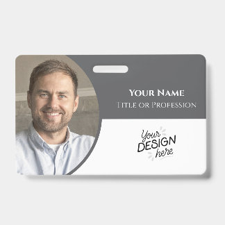 Badge Employé personnalisé, Photo, Nom, Titre, Logo, Cod