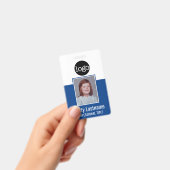 Badge employé - Photo, Code QR, Logo, Nom Badge Bl (Manuel / portable)