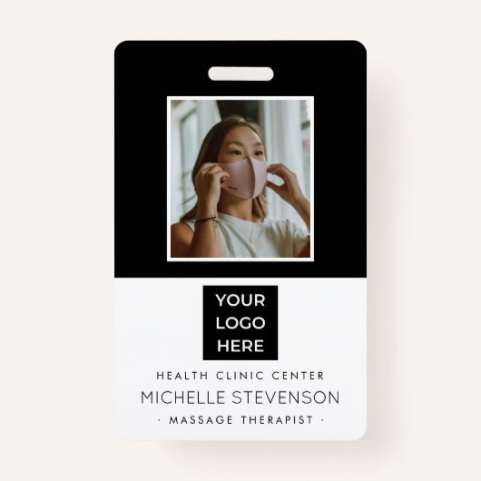 Badge Employé photo élégant (Devant)