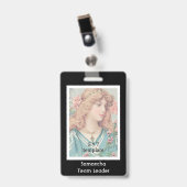 Badge Employé photo noir classique (Avant avec clip)