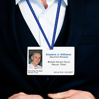 Badge employé photo personnalisé