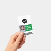 Badge Employé Vert - Photo, Code-Barres, Logo, Carte d'i (Manuel / portable)