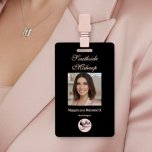 Badge Employée d'entreprise Maquillage Minimal Élégant N
