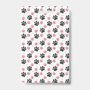 Badge Empreinte de patte de chien Black Pink pour propri