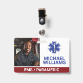 Badge EMS | Travailleur paramédical (Face avec clip)