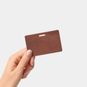 Badge en cuir plastique - Horizontal (Manuel / portable)