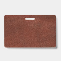 Badge en cuir plastique - Horizontal