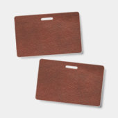 Badge en cuir plastique - Horizontal (Avant & arrière)