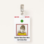 Badge en gras "EMPLOYÉ" (Dos avec clip)