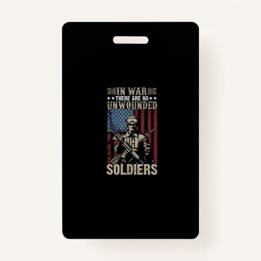 Badge en guerre il n'y a pas de soldats non blessés (Devant)
