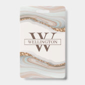 Badge en marbre de pierre d'agate (Arrière)