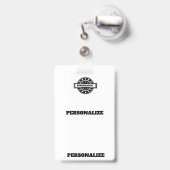 Badge en plastique de sécurité (Arrière avec rétractable)
