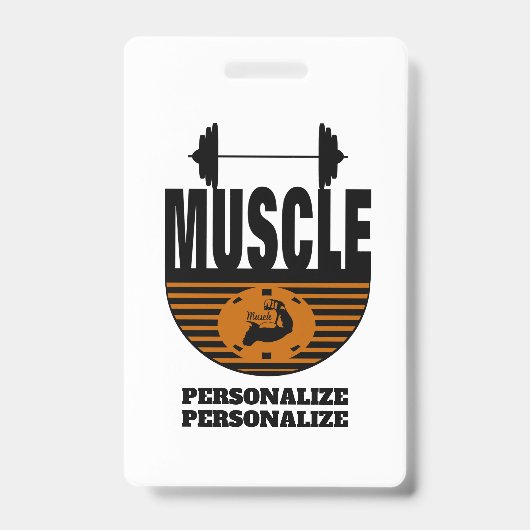 Badge en plastique GYM Vertical (Avant)
