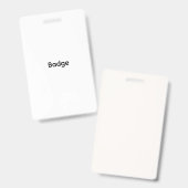 Badge en plastique personnalisable | Vertical (Avant & arrière)