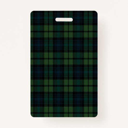 Badge en plastique Tartan - Vertical (Devant)