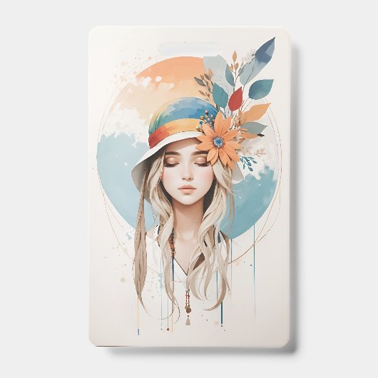 Badge en plastique - Vertical (Avant)