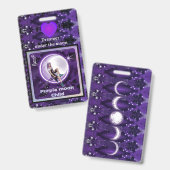 Badge Enfant de lune violette (Avant & arrière)