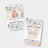 Badge Enfant ID d'urgence mignonne Animaux amusants Enfa (Front & Back)