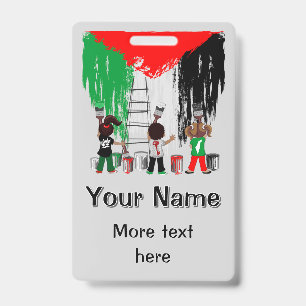 Badge Enfants de Gaza peignant le drapeau de la Palestin