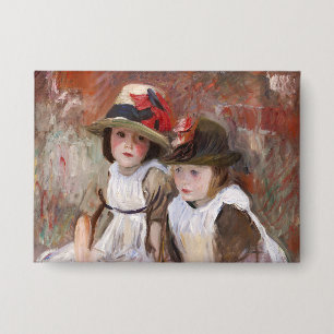 Badge Enfants du village en chapeau de soleil par John S