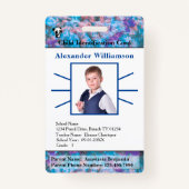 Badge Enfants Enfants Carte d'identité photo personnalis (Devant)