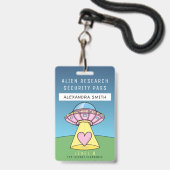 Badge Enfants Passe de Sécurité de Recherche d'Alien de  (Avant avec lanière)