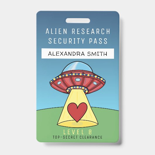 Badge Enfants Passe de Sécurité de Recherche d'Alien de  (Avant)