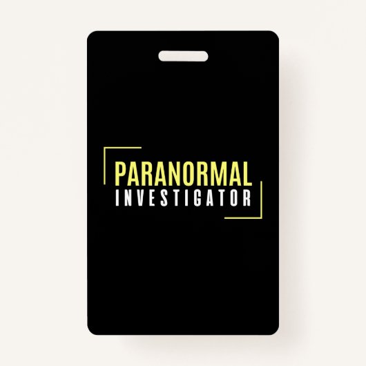 Badge Enquêteur paranormal Chasseur fantôme Aliens OVNI (Devant)