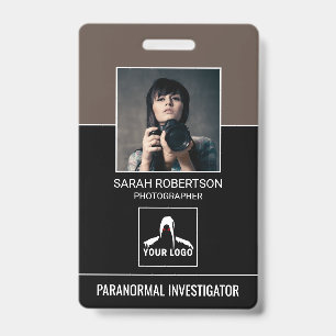 Badge Enquêteur paranormal Code QR - Sécurité de l'ID ph