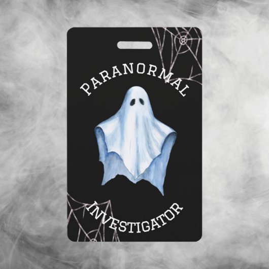 Badge Enquêteur paranormal Ghost & Cobwebs Noir