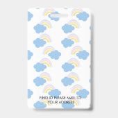 Badge Enseignant à l'école à domicile Maman ID Arc en ci (Arrière)