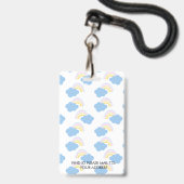 Badge Enseignant à l'école à domicile Maman ID Arc en ci (Arrière avec lanière)