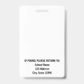 Badge Enseignant Blush Pink Gold (Dos)