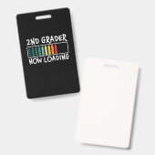 Badge Enseignant de 2e année 2e année Chargement en cour (Avant & arrière)