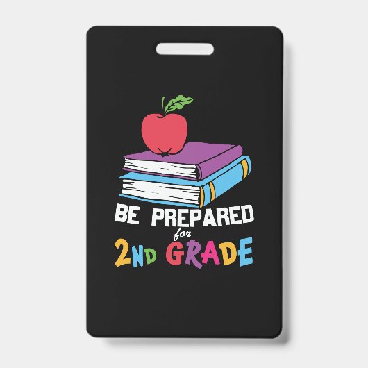 Badge Enseignant de 2e année Soyez prêt pour la 2e année (Avant)