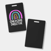 Badge Enseignant Directeur de la garde d'enfants (Avant & arrière)