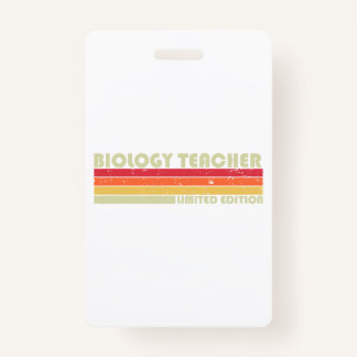 Badge ENSEIGNANT EN BIOLOGIE Funny Titre du travail Prof