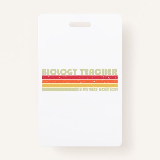 Badge ENSEIGNANT EN BIOLOGIE Funny Titre du travail Prof (Devant)