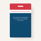 Badge Enseignant enseignant à l'école (Dos)