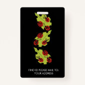 Badge Enseignant Homeschooling School Maman ID Lady Bugs (Dos)