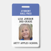 Badge Enseignant ou élève de l'école Bleue (Arrière)